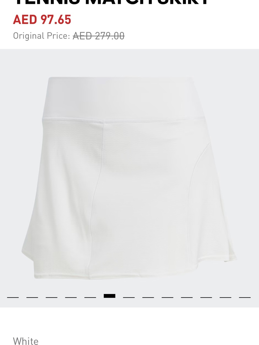 adidas White Circle Skater Tennis Skirt